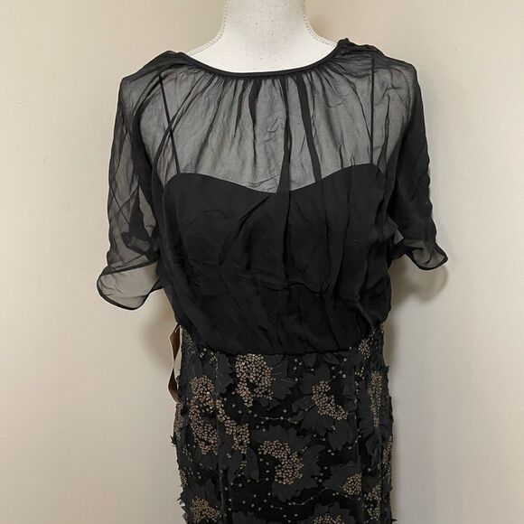 NWT Aidan Mattox × BHLDN Addiena 6
Chiffon Blouson Maxi Dress Gown - Picture 4 of 9